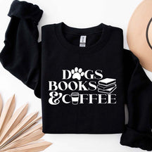 Funny Dogs Books Coffee Sweatshirt