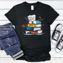 Read More Books Bibliophile and Educator T-Shirt