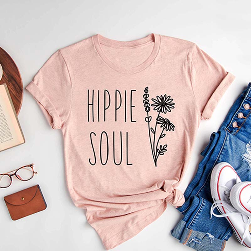 Hippie Soul Novelty Floral T-Shirt