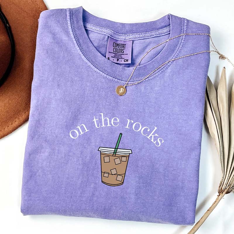 On The Rocks Iced Coffee Lover T-Shirt