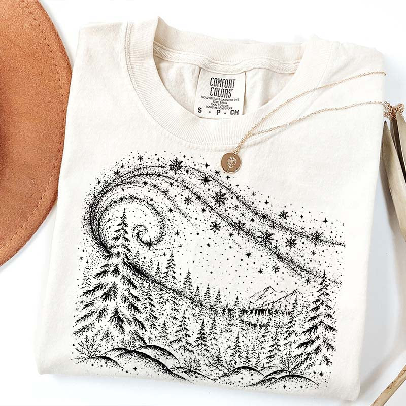 Vintage Winter Forest Comfort Colors T-Shirt