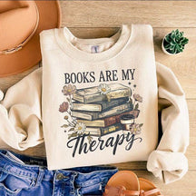 Retro Books Are My Therapy Sweatshirt