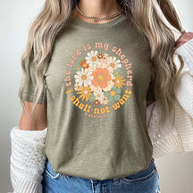 Boho Retro Floral Psalm 23 Faith T-Shirt