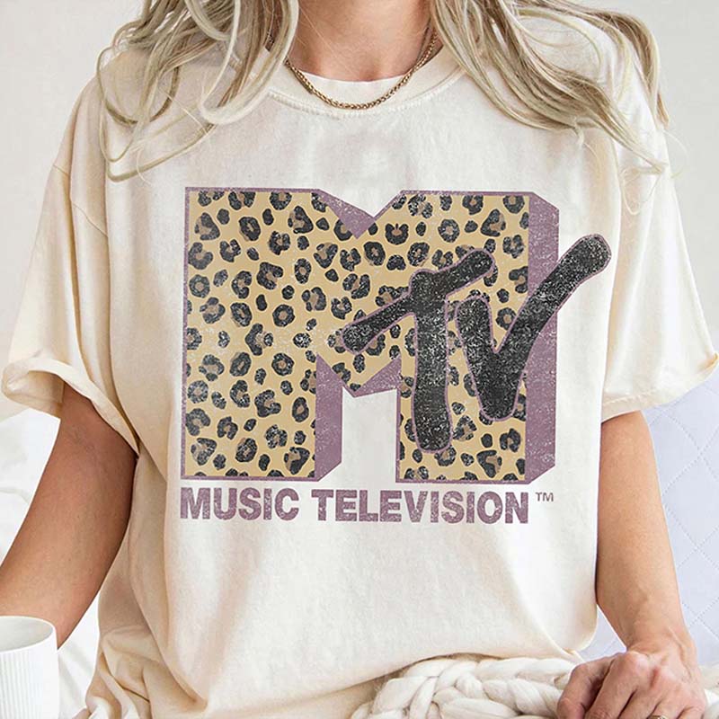 Music Television MTV Classic Leopard T-Shirt
