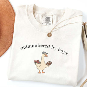 Outnumbered by Sons Mom Goose T-Shirt