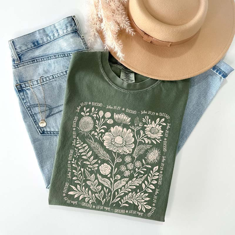 Boho Floral Bible Verse T-Shirt