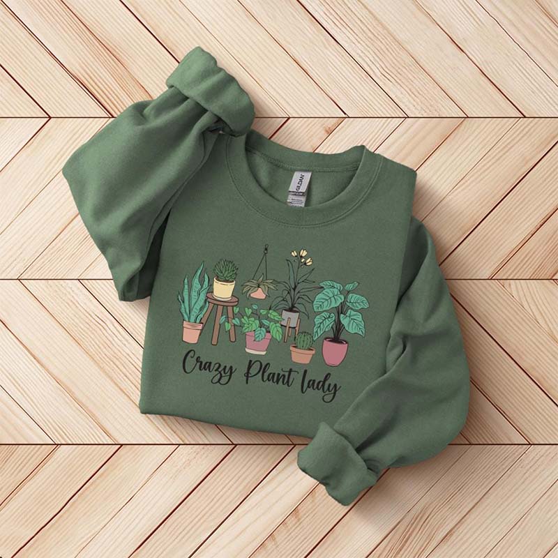 Crazy Plant Lady Botanical Mom Sweatshirt