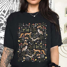 Forest Friends Mushroom Animals T-Shirt