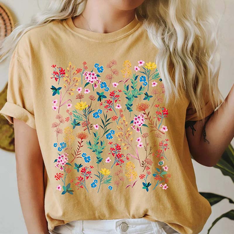 Wildflower Rainbow Floral Best Friend T-Shirt