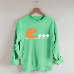 Halloween Pumpkin Eat Ghost Party Sweatshirt