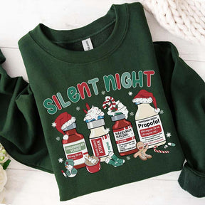 Nurse Christmas Silent Night Medical Xmas Sweatshirt
