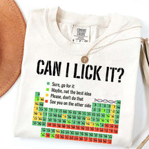 Can I Lick It Chemistry Funny T-Shirt