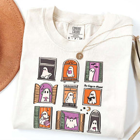 Too Cozy To Haunt Ghost Window T-Shirt