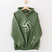Personalized Volleyball Mom Name Hoodie