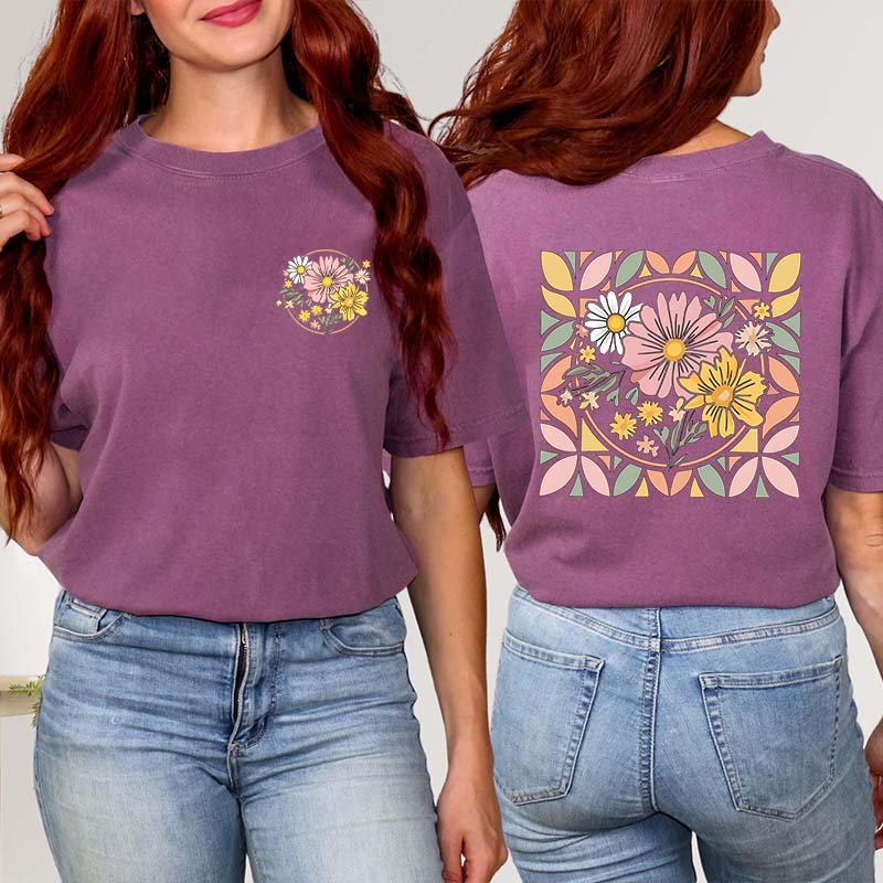 Spring Floral Graphic Lover T-Shirt