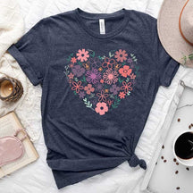 Flower Heart Botanical Bouquet T-Shirt