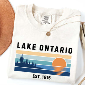 Lake Ontario Great Lakes Sunset Graphic T-Shirt