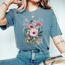 Cottagecore Garden Pastel Wildflowers T-Shirt