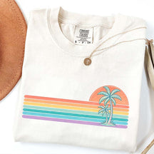 Retro Sun Summer Stripes T-Shirt