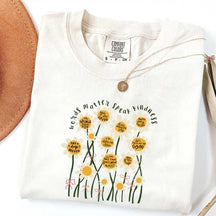 Daisy Flower Words Matter Speak Kindness T-Shirt