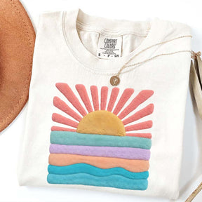 Trendy Aesthetic Sun Printed T-Shirt