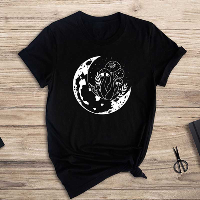 Witchy Mushroom Moon Phase T-Shirt