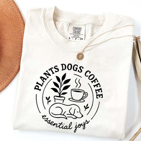 Cute Plants Dogs Coffee T-Shirt