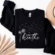 Just Breathe Dandelion Wildflower Sweatshirt