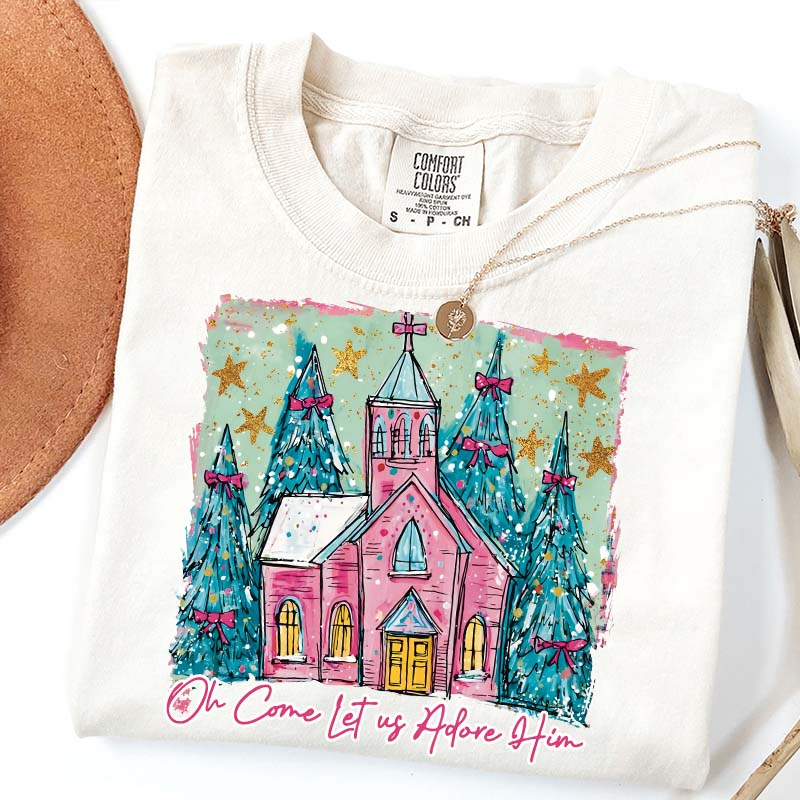 Oh Come Let Us Adore Him Christmas T-Shirt