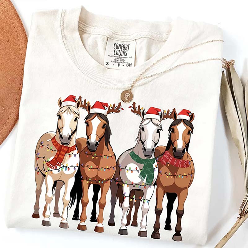 Western Horse Christmas T-Shirt