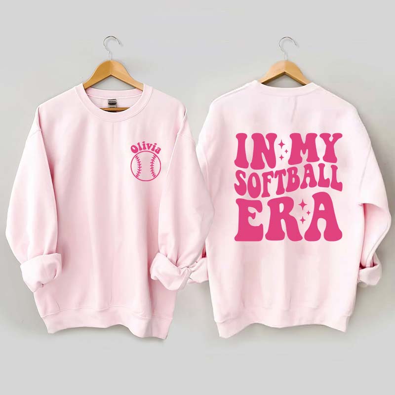 Personalized In My Softball Era Sweatshirt