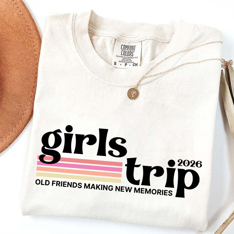 Custom Girls Trip Matching Friends Vacation T-Shirt