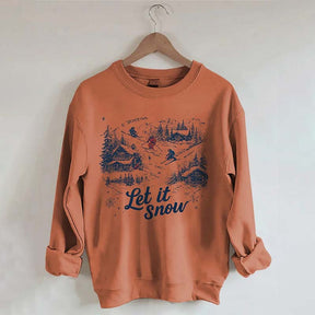 Let It Snow Skiing Sweatshirt
