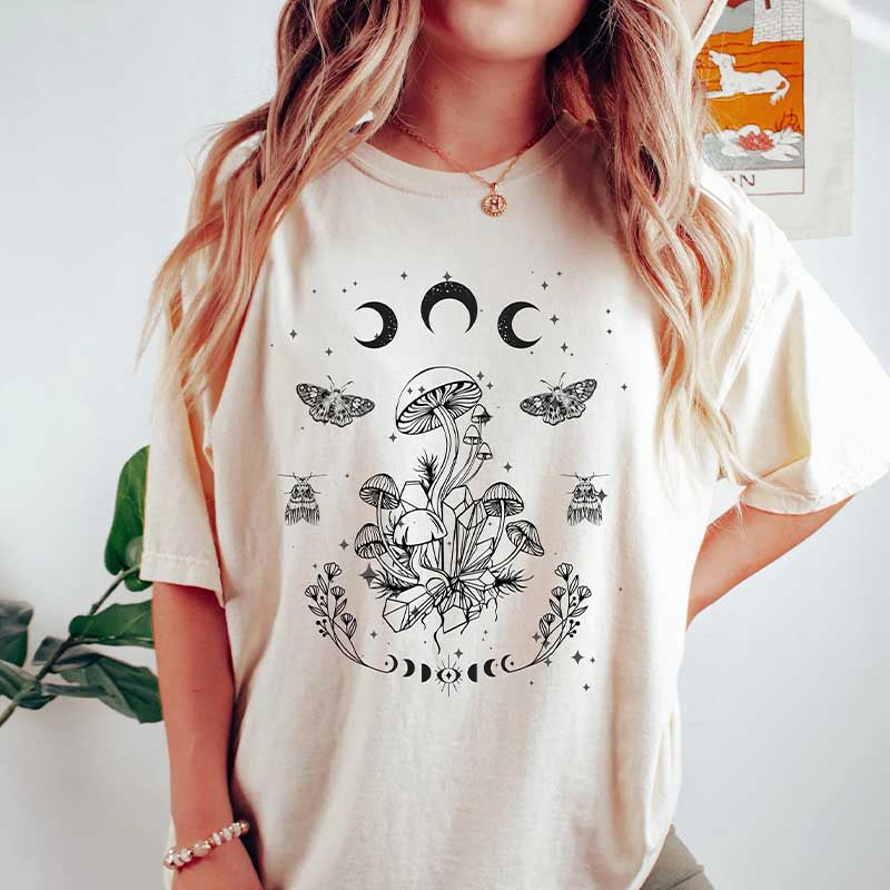 Retro Comfort Magic Mushroom Spiritual T-Shirt