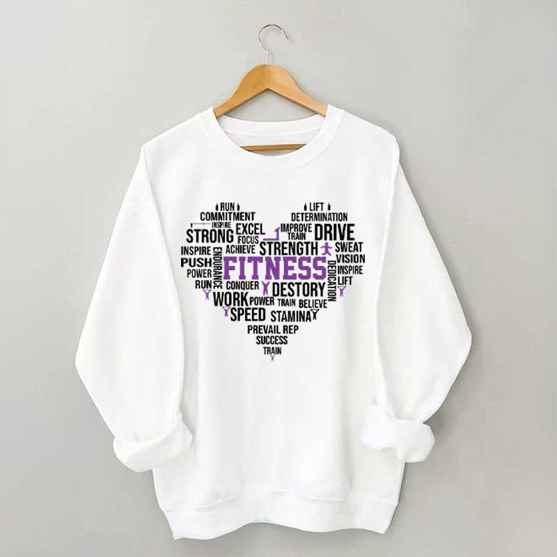 Fitness Word Art Sweatshirt