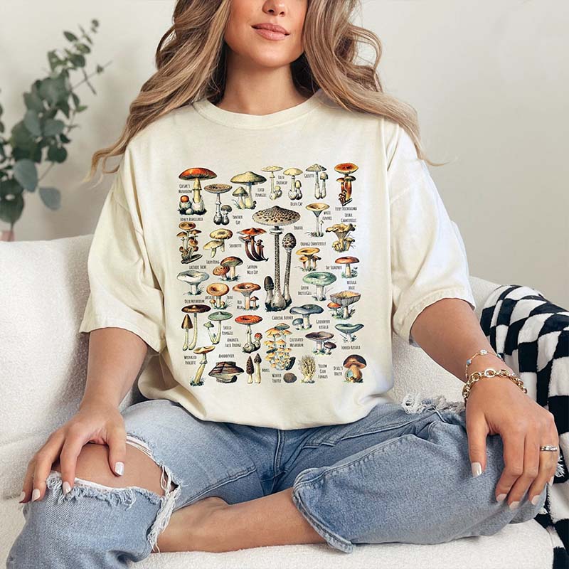 Vintage Mushroom Identification T-Shirt