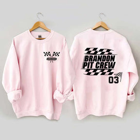 Personalized Pit Crew Racing Sweatshirt