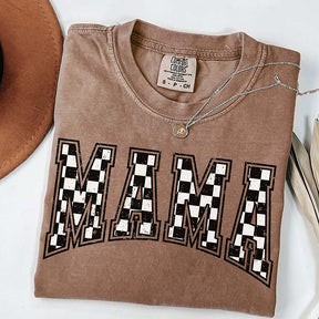 Comfort Colors Checkered Mama T-Shirt