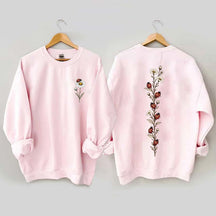 Vintage Ladybug Floral Sweatshirt