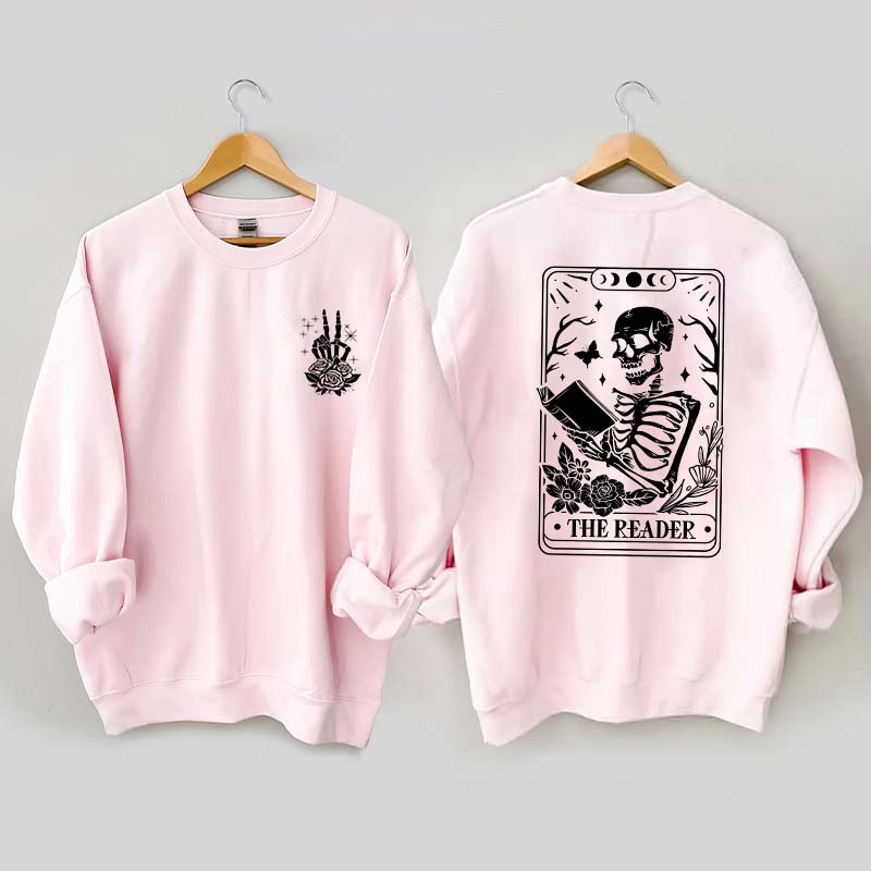 The Reader Tarot Card Front And Back Printing Sweatshirt
