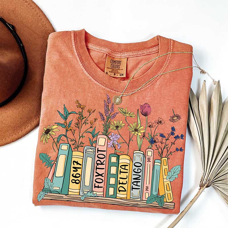 Comfort Colors Subtle Anti Trump Book Floral T-Shirt