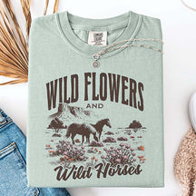 Women Vintage Wild Flowers T-Shirt