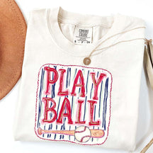 Sports Graphic Play Ball Baseball Mom T-Shirt