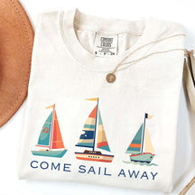 Colorful Sailboat Nautical Beach T-Shirt