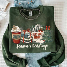 Season's Readings Christmas Book Lover Sweatshirt