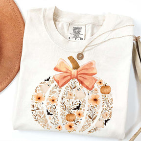 Vintage Floral Pumpkin Cute Halloween T-Shirt