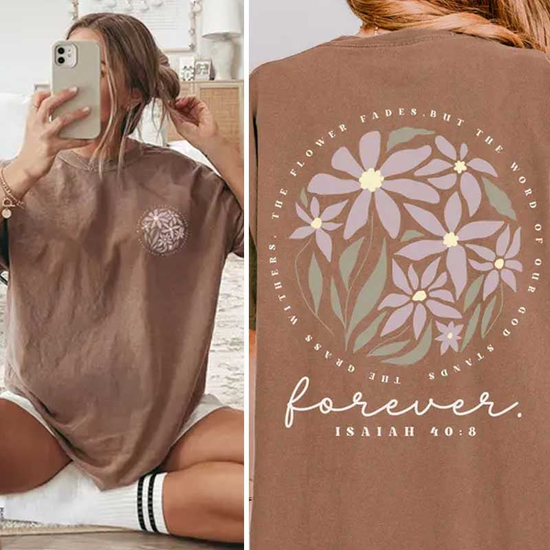 Boho Bible Verse Floral Faith T-Shirt