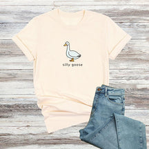 Minimal Silly Goose Funny T-Shirt