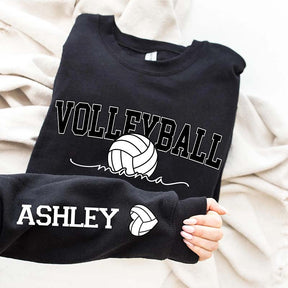 Personalized Name Sleeve Volleyball Sweatshirt