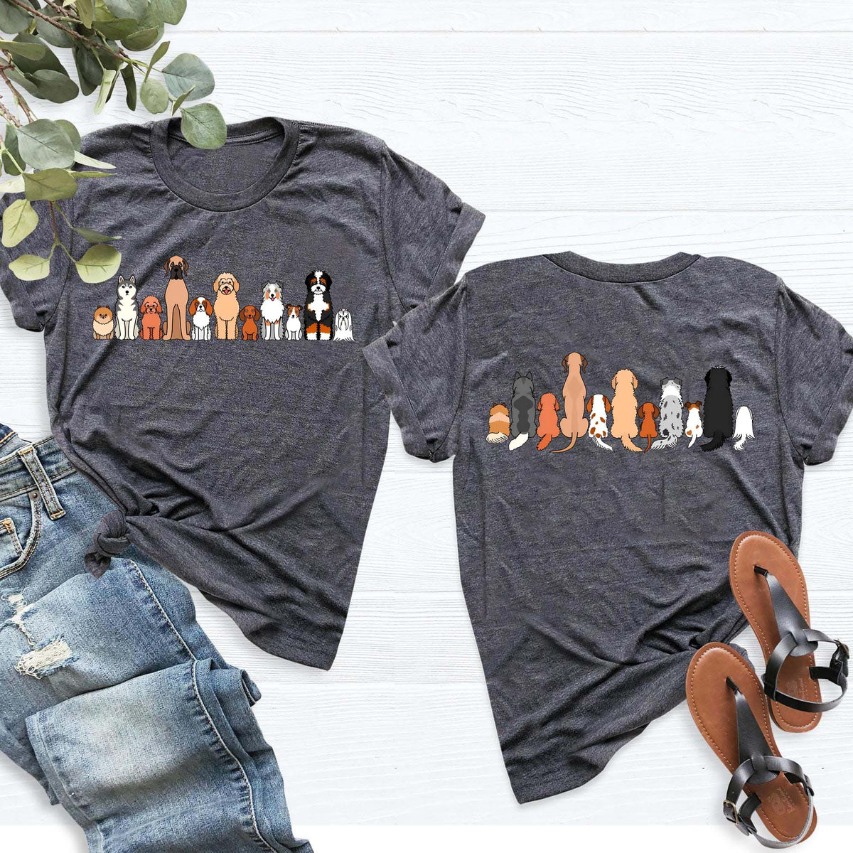 Vintage Retro Dog Breeds Funny T-Shirt